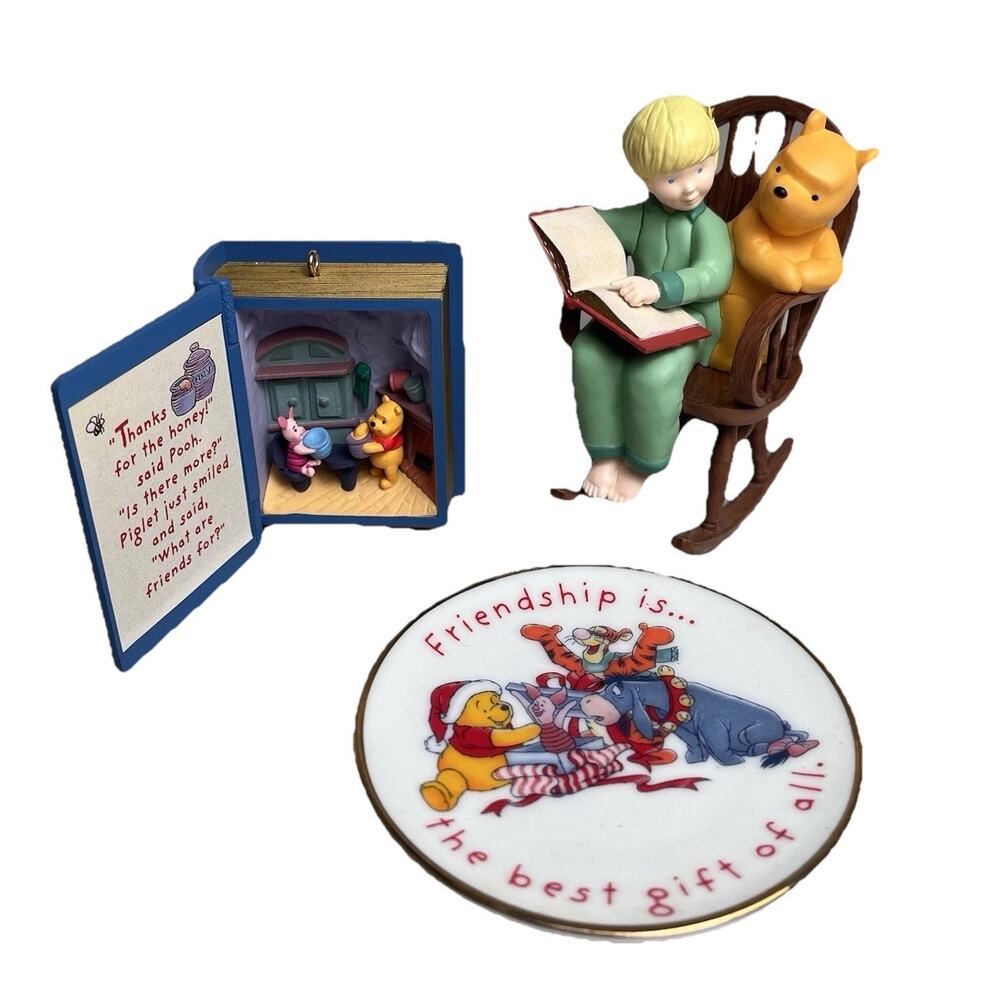 Hallmark Winnie the Pooh Christmas Ornaments Keepsake Disney Lot 97 98 2001